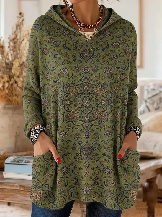 Vintage Hoodie Floral Hoodie Printing