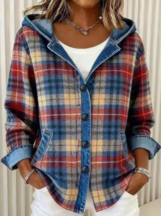 Casual Hoodie Color Block Hoodie