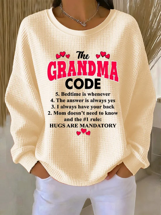 Casual Letter Pattern Crew Neck Long Sleeve T-shirt