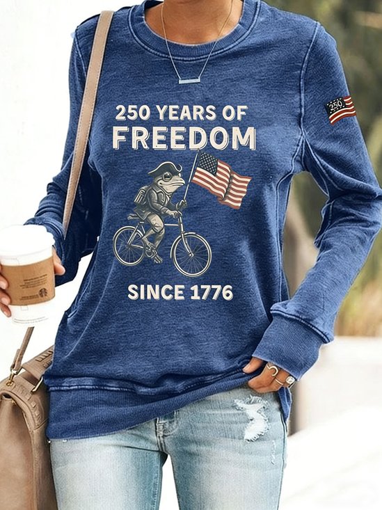 Vintage 250 Years of Freedom Anniversary Print Sweatshirt