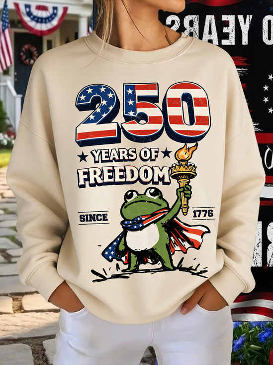 Vintage 250 Years of Freedom Anniversary Printing Sweatshirt