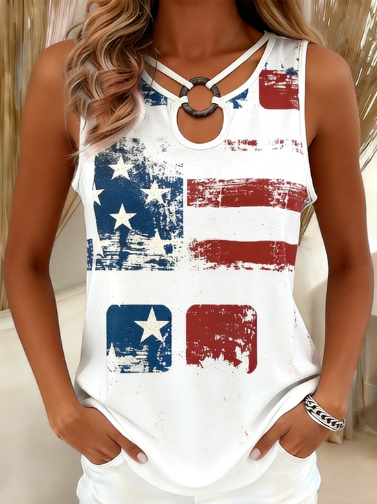 Vintage America Flag Tank Top