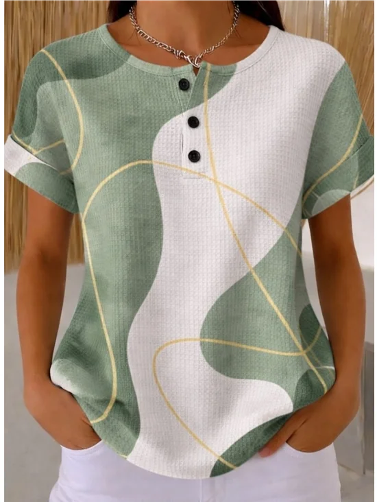 Vintage Geometric Short Sleeve T-shirt
