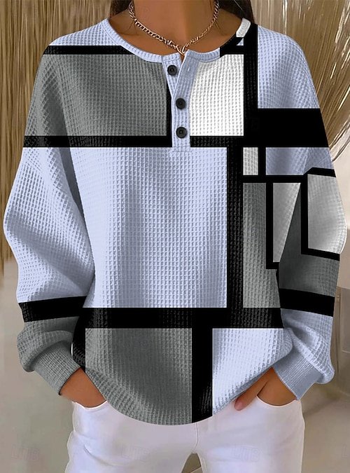 Casual Geometric Sweatshirt