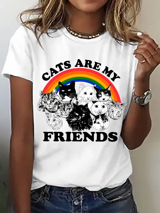 Vintage Animal Crew Neck Short Sleeve T-shirt