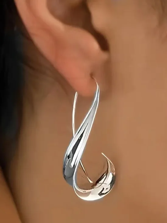 1 Pair Earrings For Women's Daily Street Alloy Monogram Fashion