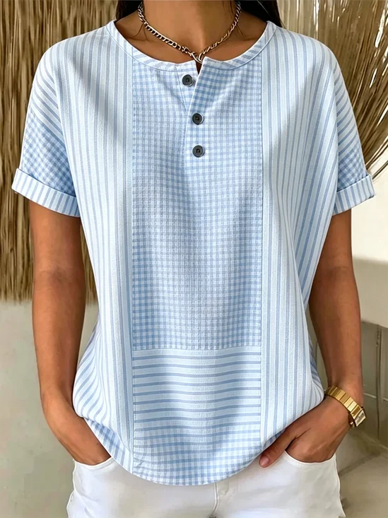 Vintage Striped Short Sleeve T-shirt