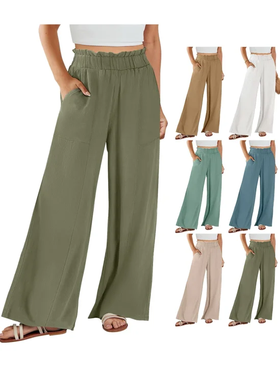 Women Plain Long Pants Casual Spring/Fall Trousers