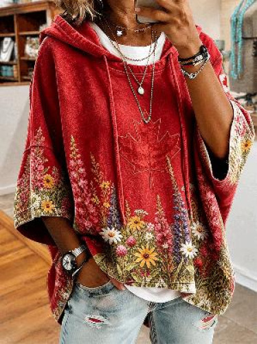 Vintage Hoodie Floral Hoodie
