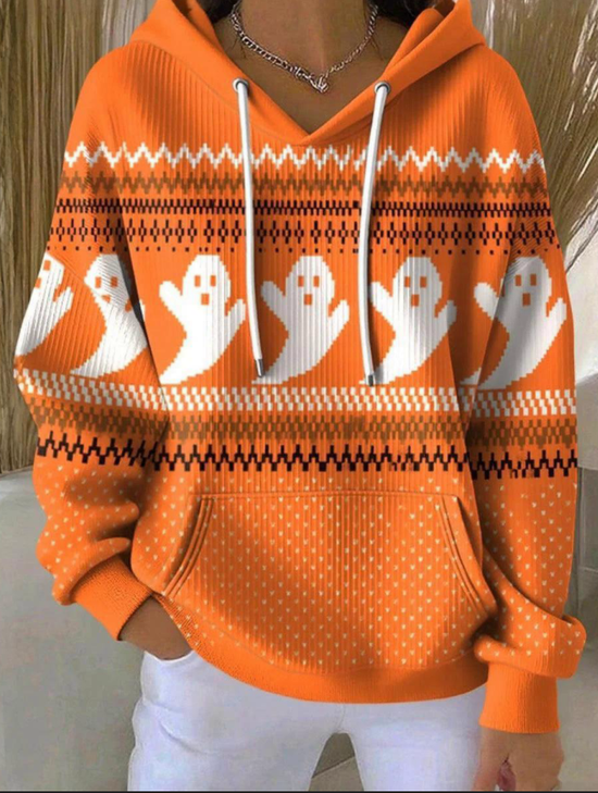 Vintage Hoodie Geometric Hoodie