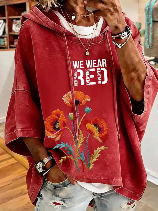 Casual Hoodie Floral Hoodie