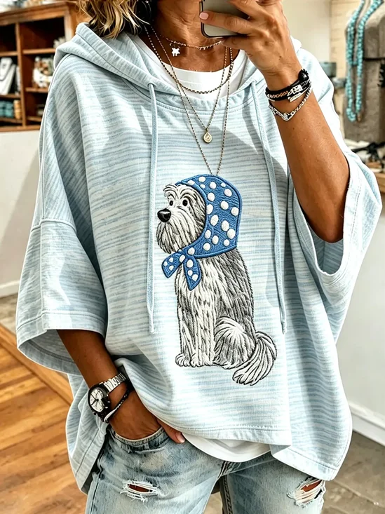 Casual Hoodie Striped Hoodie Printing