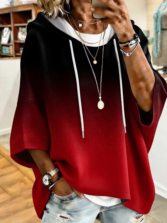 Casual Hoodie Ombre Hoodie Printing