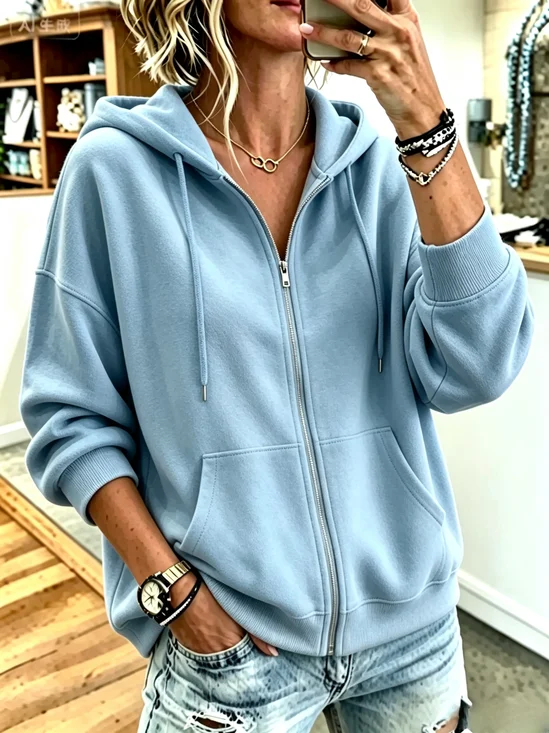 Casual Hoodie Plain Hoodie