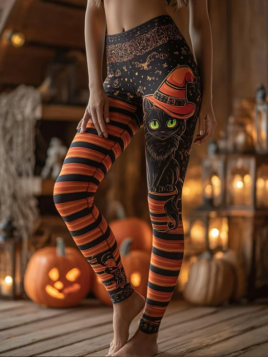 Women Geometric Casual All Season Long Leggings