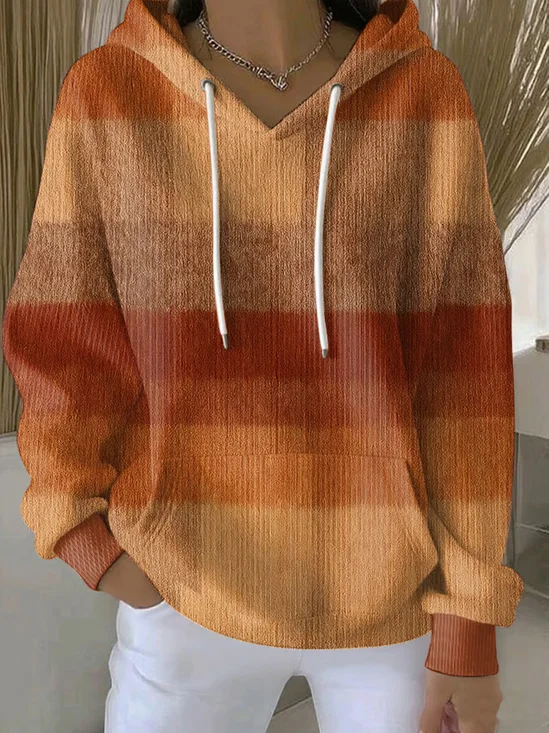 Casual Abstract Hoodie Long Sleeve Hoodie