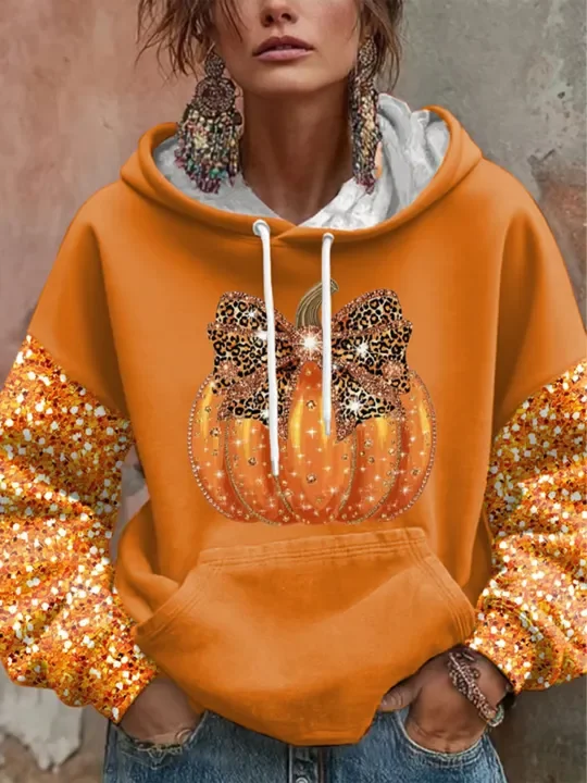 Casual Leopard Hoodie Long Sleeve Hoodie