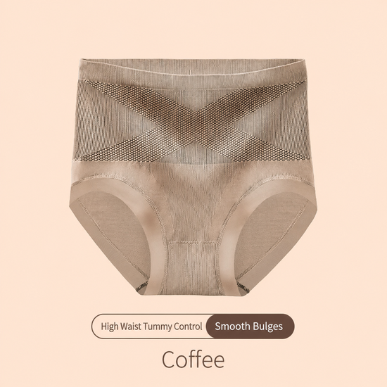 Ultra-Soft Silky Seamless Panties High Waisted Tummy Control Comfort Underwear for Women