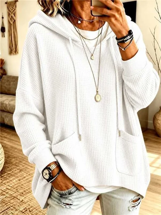 Casual Plain Hoodie Long Sleeve Hoodie