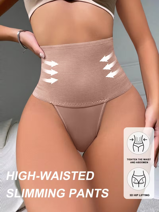 Women's Seamless High Waist Tummy Control Shapewear 3D Hip Lifting Panties