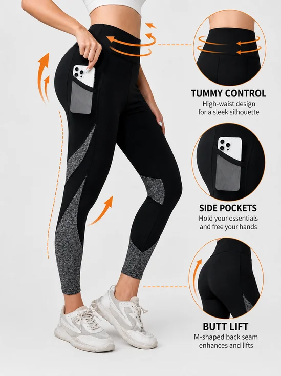 Women's Tummy Control Butt Lifting Leggings Basic Breathable Yoga Pants