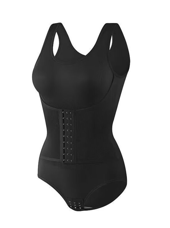 High Compression Shapewear Bodysuit for Women Adjustable Waist Cincher Tummy Control Body Shaper