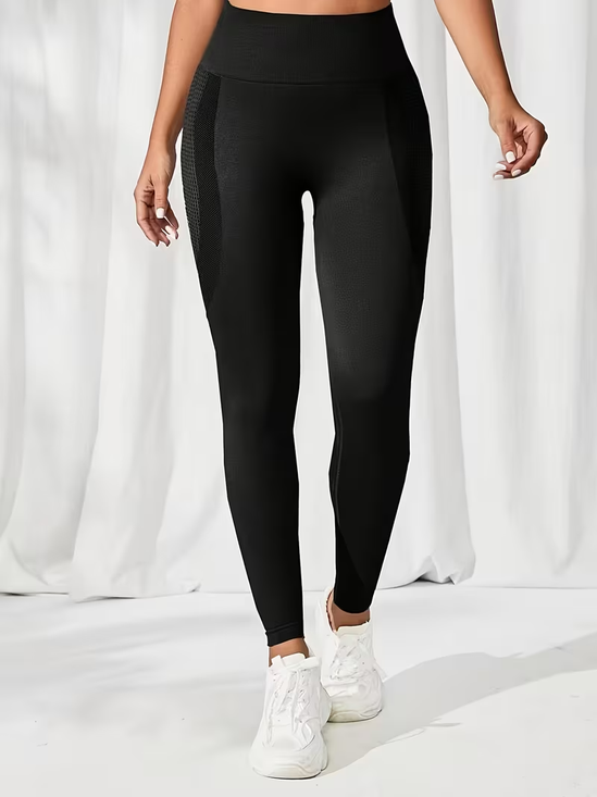 Women's Seamless High-Waisted Tummy Control and Hip Lifting High-Elastic Outdoor Sports Tight Fitness Pants