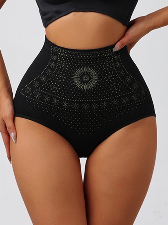 High Waisted Tummy Control Body Shaper Panties Breathable Laser Cut Mesh Underwear