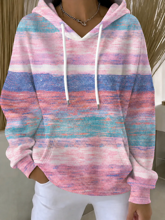 Casual Abstract Hoodie Long Sleeve Hoodie