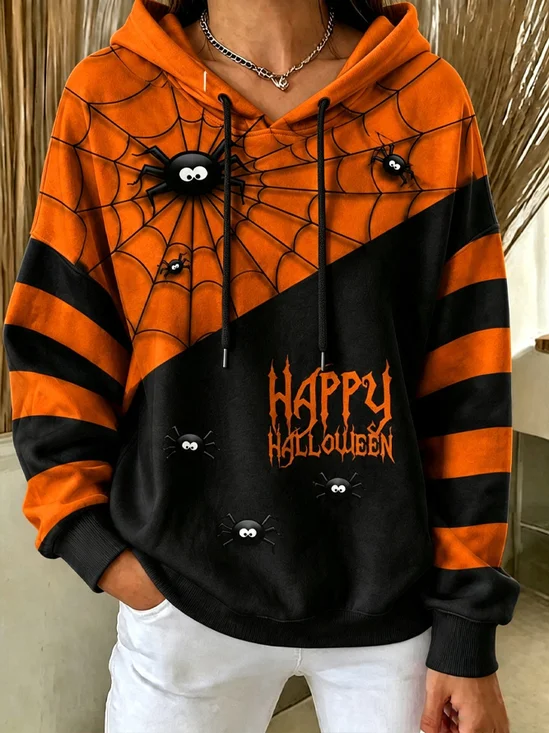 Halloween Casual Cartoon Printing Hoodie Long Sleeve Hoodie