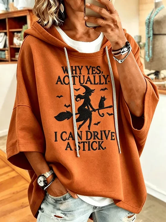 Casual Halloween Hoodie Half Sleeve Hoodie