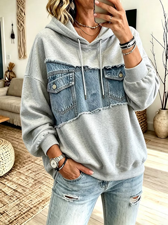 Casual Geometric Hoodie Long Sleeve Hoodie