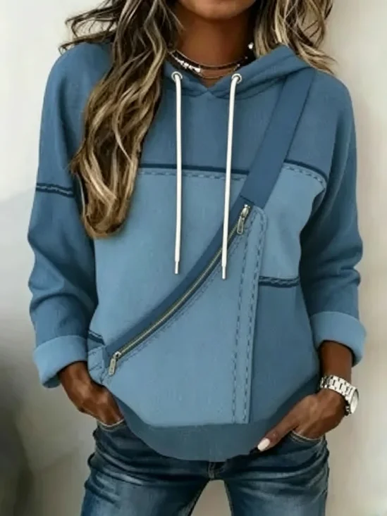 Casual Geometric Hoodie Long Sleeve Hoodie