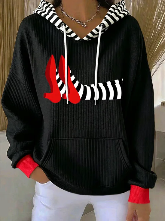 Vintage Striped Hoodie Long Sleeve Hoodie