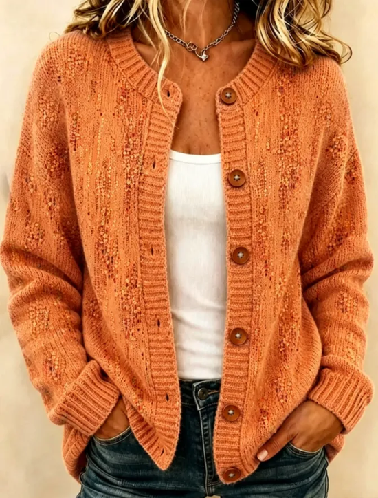 Women Abstract Long Sleeve Comfy Vintage Printing Cardigan
