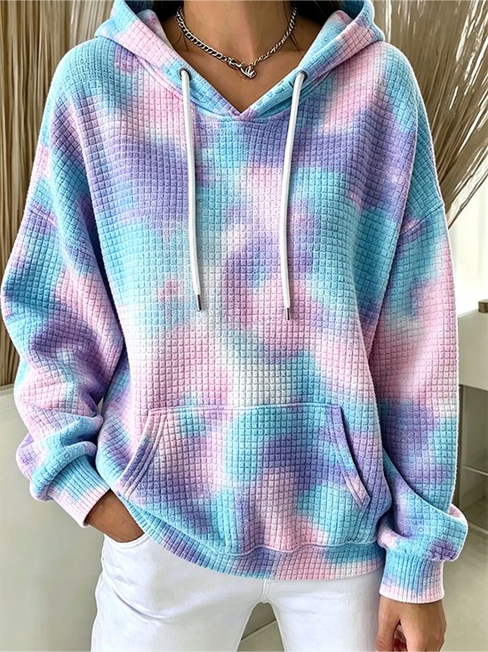 Casual Tie-Dye Pattern Hoodie Long Sleeve Hoodie