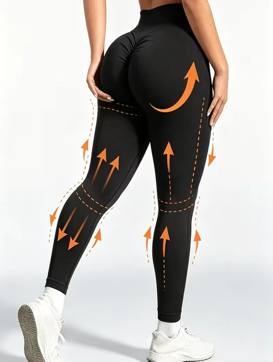 Women's High Waist Scrunch Butt Lifting Yoga Pants Tummy Control Compression Leggings
