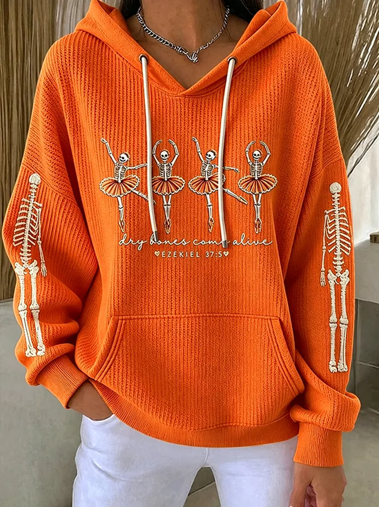 Casual Skull Hoodie Long Sleeve Hoodie