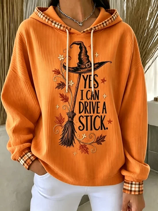 Casual Text Letters Hoodie Long Sleeve Hoodie