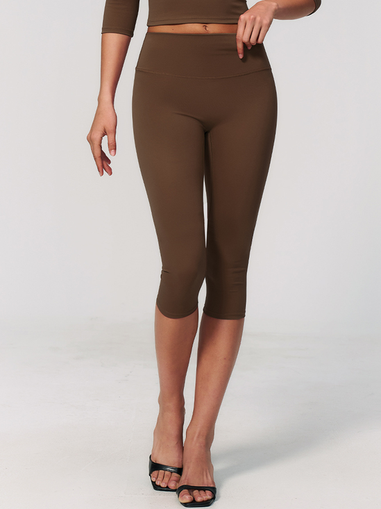 Women's High Waisted Capri Yoga Pants Tummy Control Butt Lifting Workout Leggings