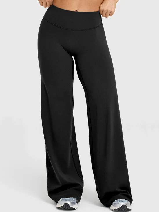 Women's High Waisted Wide Leg Yoga Pants Soft Breathable Workout Lounge Trousers