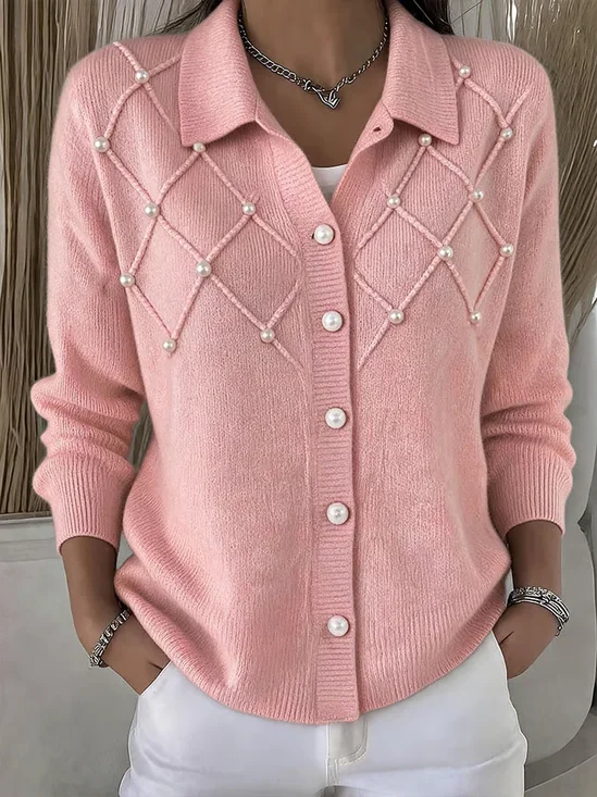 Women Abstract Long Sleeve Comfy Vintage Printing Cardigan