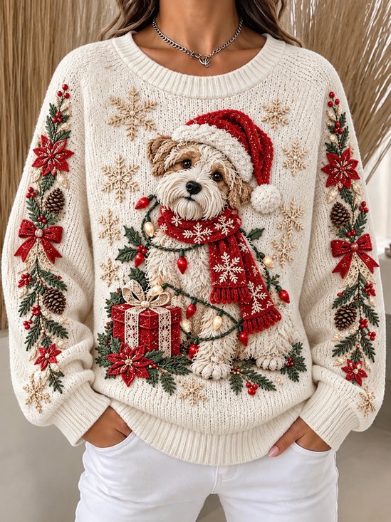 Women Christmas Long Sleeve Comfy Casual Sweater