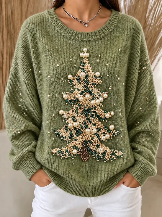 Women Christmas Long Sleeve Comfy Casual Sweater