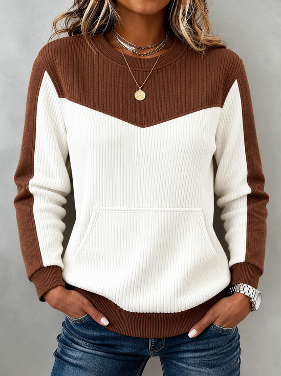 Casual Wild West Crew Neck Long Sleeve Sweatshirt