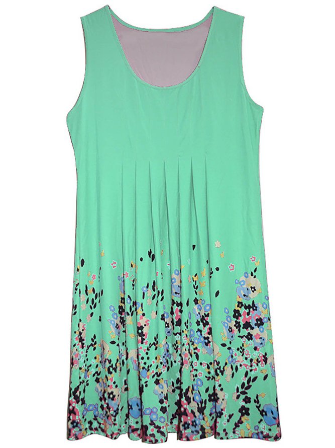 Painted Casual Sleeveless Causal Dresses