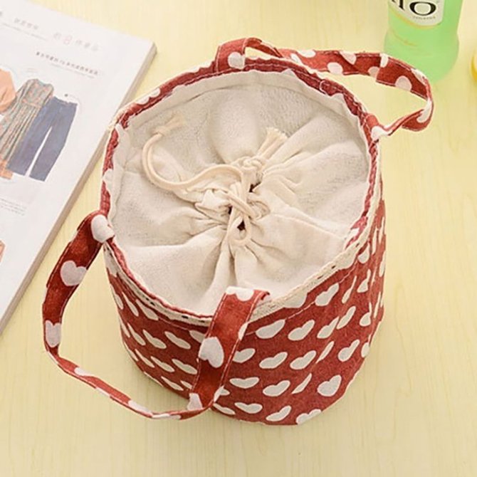 Cartoon Pattern Bag Cooler Bag Bento Picnic Pouch Lunch Container MAMA