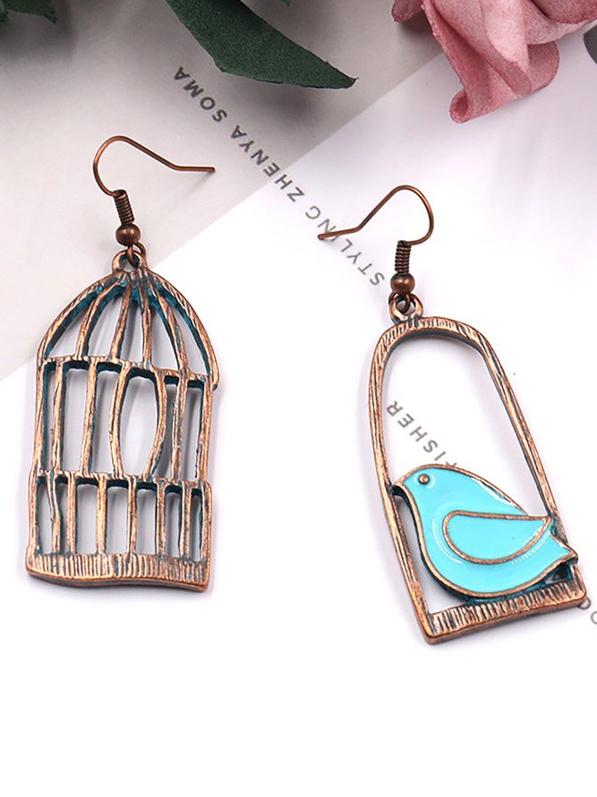 Womens Alloy Asymmetry Earrings Noracora