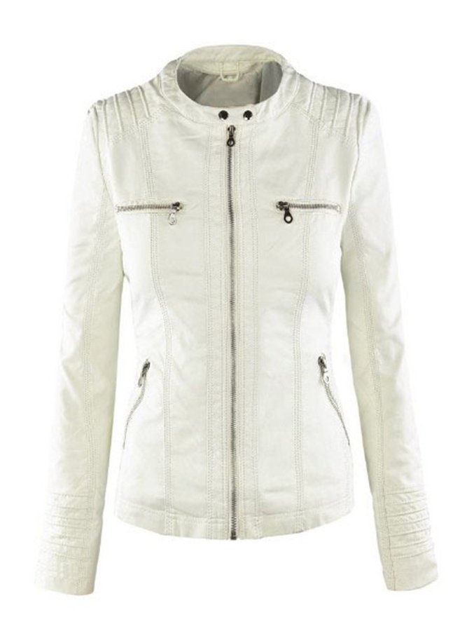 Hoodie Solid Long Sleeve Pockets Zipper Winter Jacket | noracora