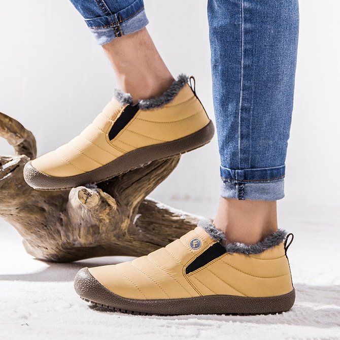 Women's Waterproof Snow Boots Fur Lining Warm Non Slip Booties noracora